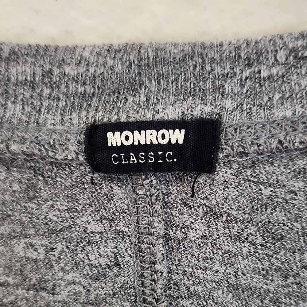 Monrow Gray Fitted Short Sleeve T-Shirt - Picture 2 of 7